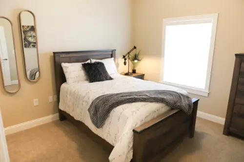 The Heritage at Fountain Point assisted living bedroom apartment