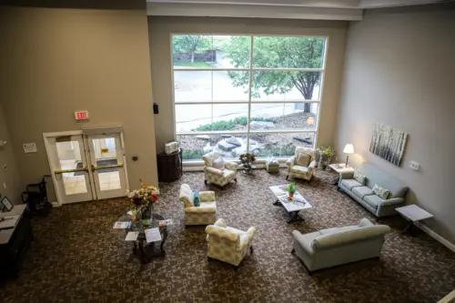 Fountain View Senior Living assisted living lobby area