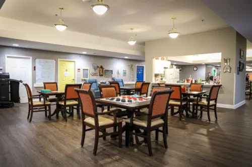 Fountain View Senior Living memory care dining activites area