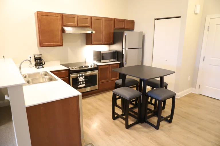 The Heritage at Fox Run independent living apartment kitchen