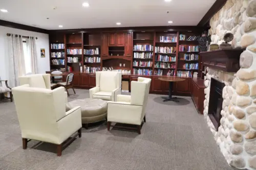 The Heritage at Fox Run assisted living library