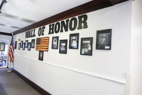 The Heritage at Fox Run assisted living wall of honor