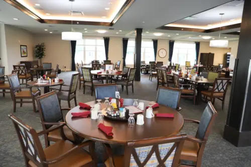 The Heritage at Fox Run independent living dining room