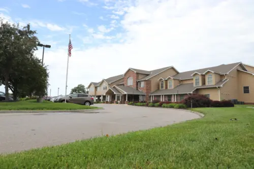 The Heritage at Fox Run assisted living entrance