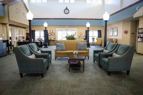 The Heritage at Meridian Gardens assisted living lobby