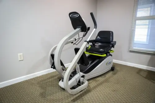 The Heritage at Meridian Gardens senior living exercise and wellness room