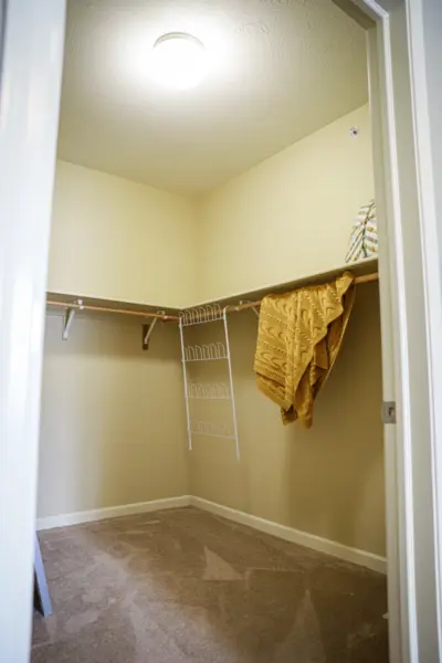 Heritage Ridge senior living apartment spacious walk-in closets