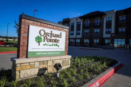 Orchard Point at Creek Valley entrance sign