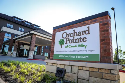 Orchard Point at Creek Valley entrance sign