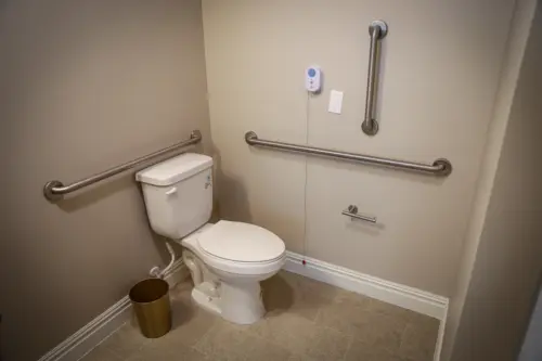 Orchard Point at Creek Valley assisted living apartment bath