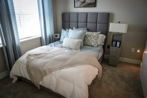 Orchard Point at Creek Valley independent living Apartment bedroom