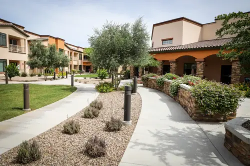 Orchard Pointe at Terrazza secure courtyard and patio