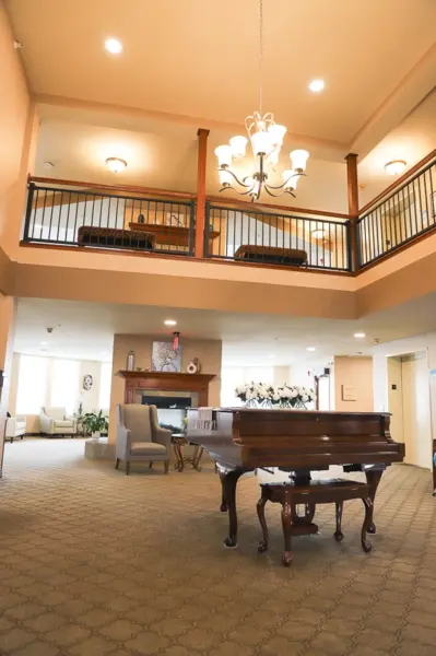 The Heritage at Northern Hills assisted living lobby