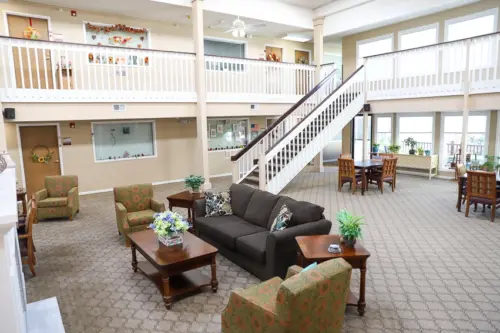 The Heritage at Northern Hills independent living great room