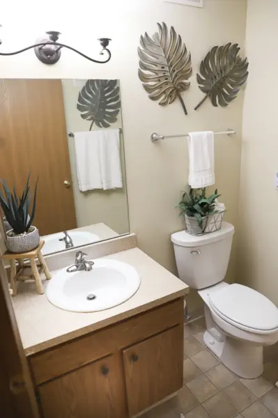 The Heritage at Northern Hills independent living apartment bath