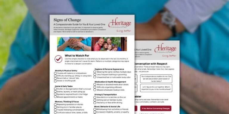 a senior and another adult hold hands - download the signs of change pdf guide